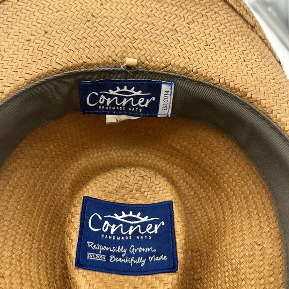 Conner Hats Organic Raffia Western Hat Size Small - Picture 9 of 9